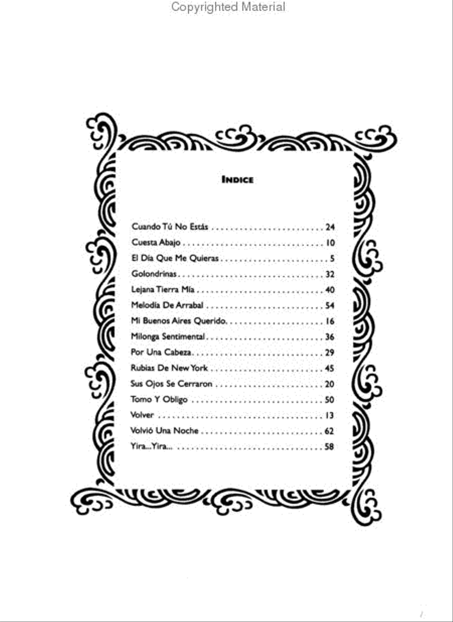 Los Mejores Tangos de Carlos Gardel Piano, Vocal, Guitar scores gallery preview page 2