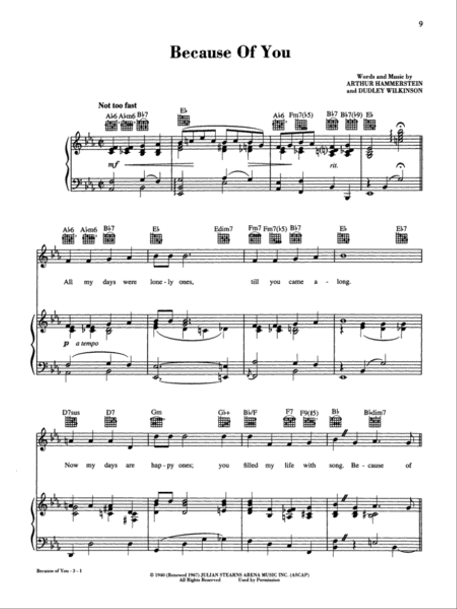 The Tony Bennett Songbook Piano, Vocal, Guitar scores gallery preview page 3