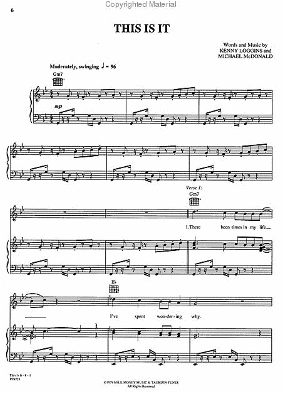 Yesterday, Today, Tomorrow - The Greatest Hits Of Kenny Loggins Piano, Vocal, Guitar scores gallery preview page 2