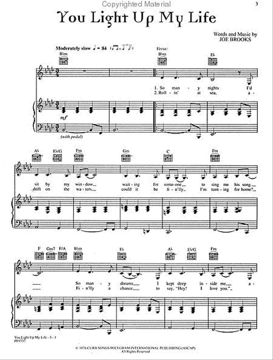 You Light Up My Life: Inspirational Songs Piano, Vocal, Guitar scores gallery preview page 2