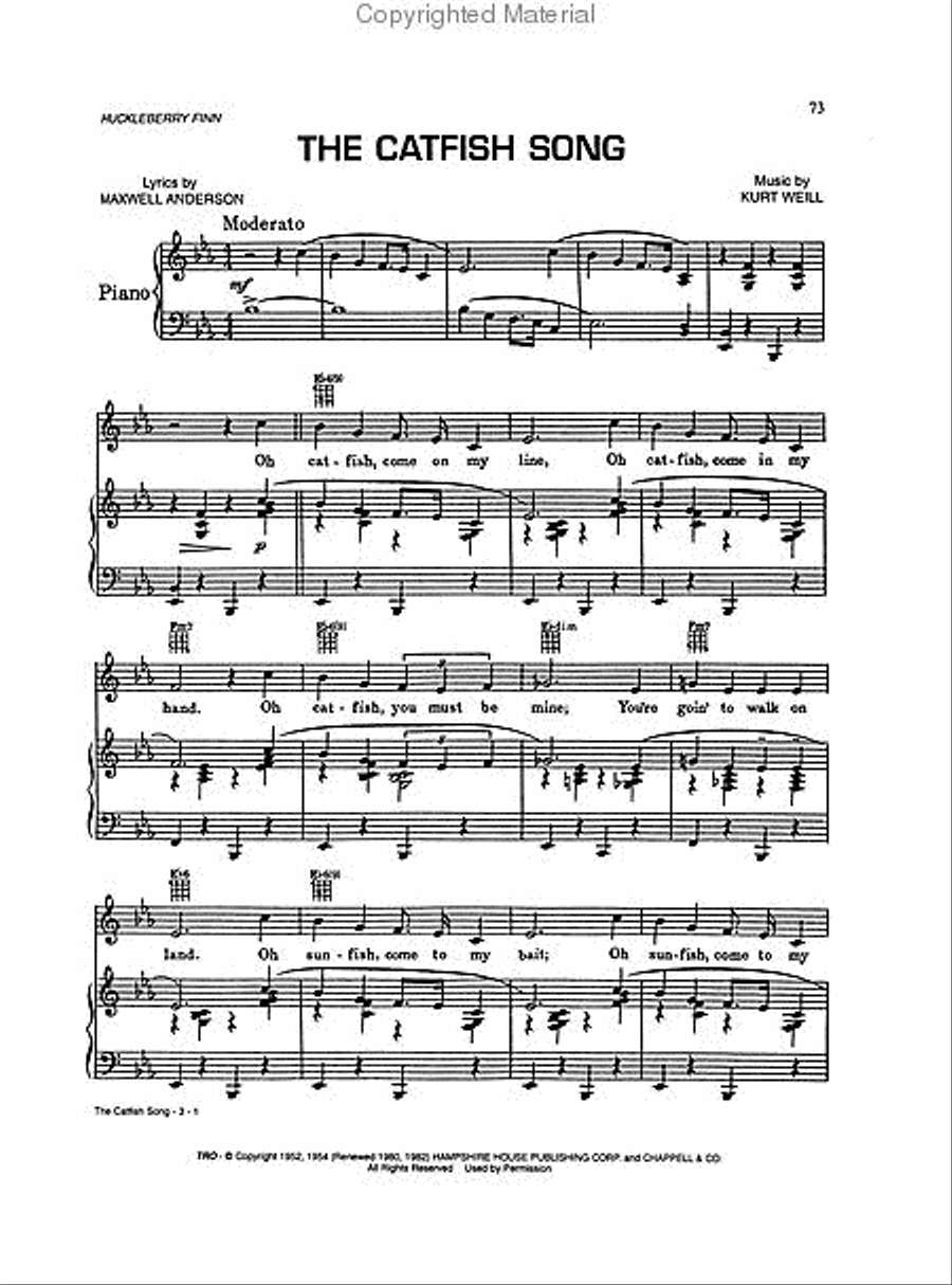 Kurt Weill Songs – A Centennial Anthology - Volumes 1 & 2 Piano, Vocal, Guitar scores gallery preview page 5