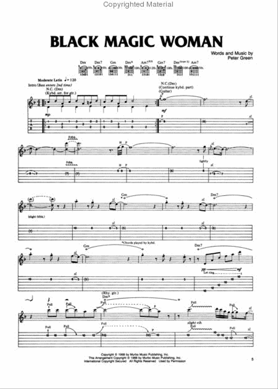 Santana Electric Guitar scores gallery preview page 2