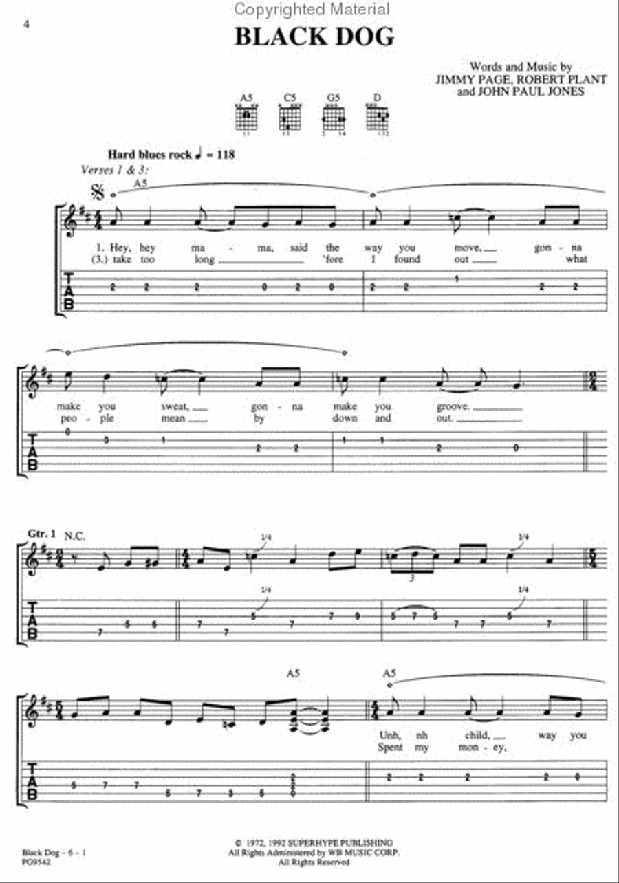 The New Best Of Led Zeppelin For Guitar - Easy Guitar Electric Guitar scores gallery preview page 2