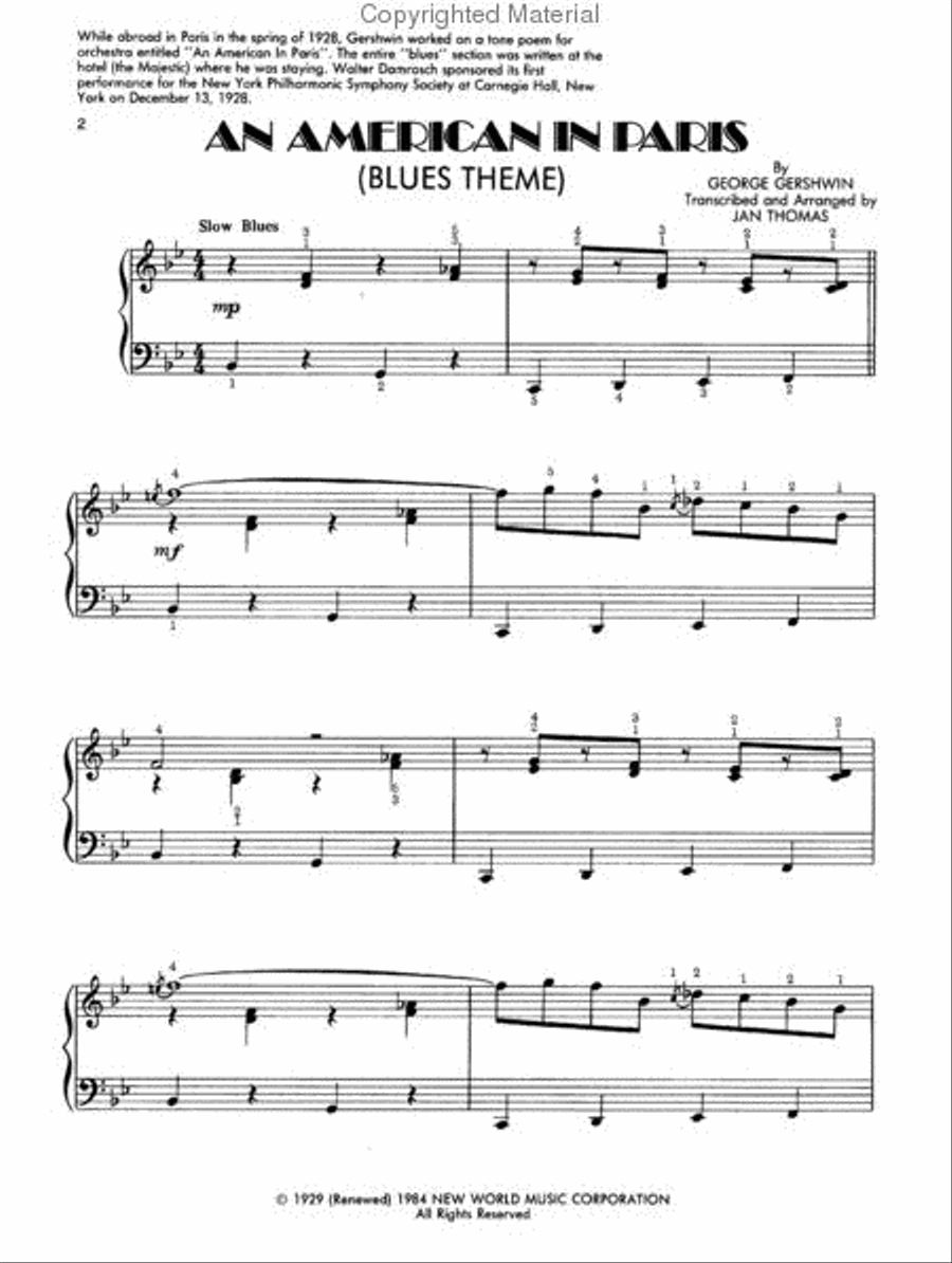 An American in Paris (Blues Theme) Small Ensemble scores gallery preview page 2