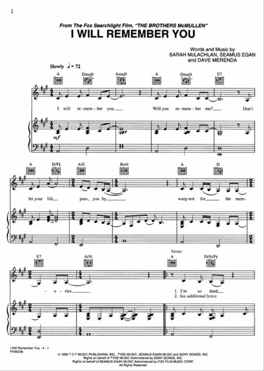 I Will Remember You - From 