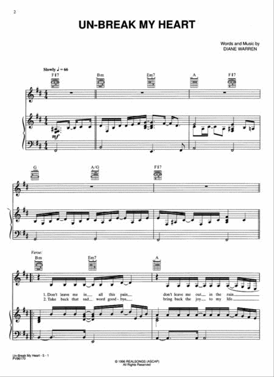 Un-Break My Heart Small Ensemble scores gallery preview page 2