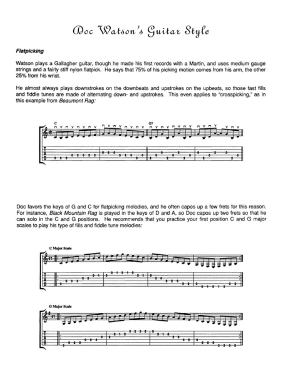The Guitar of Doc Watson The Guitar of Doc Watson Acoustic Guitar scores gallery preview page 3