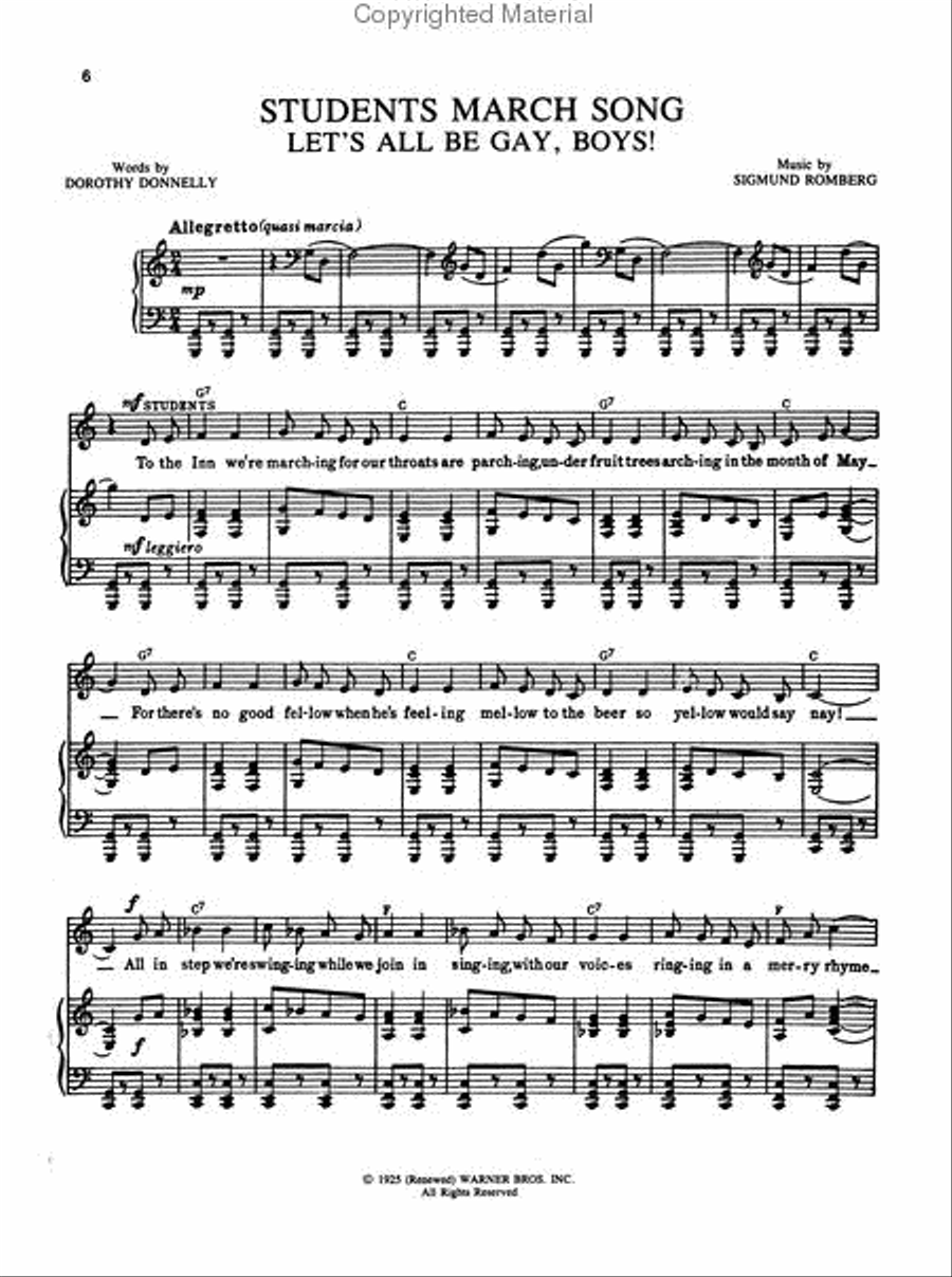 The Student Prince Piano, Vocal, Guitar scores gallery preview page 3