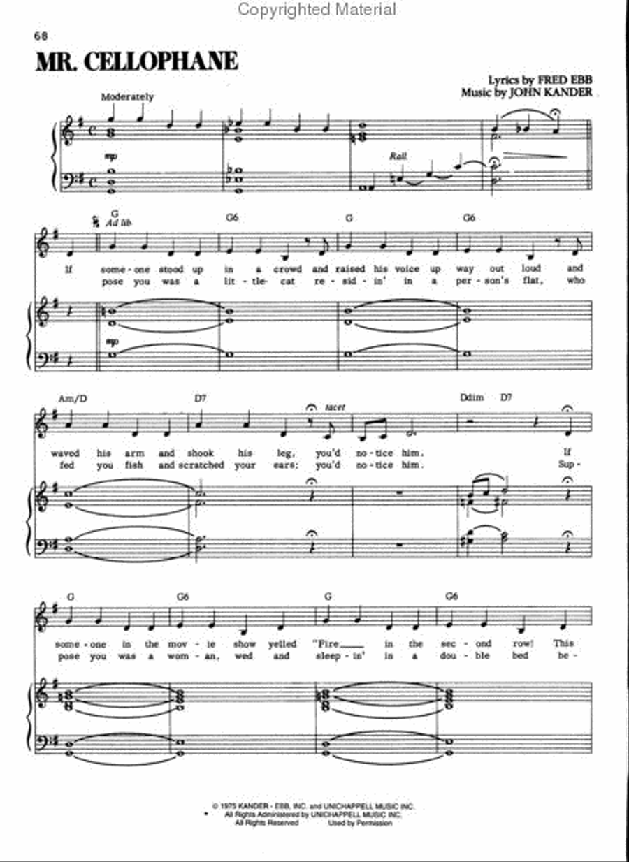And the World Goes Round - The Songs of Kander & Ebb Piano, Vocal, Guitar scores gallery preview page 3