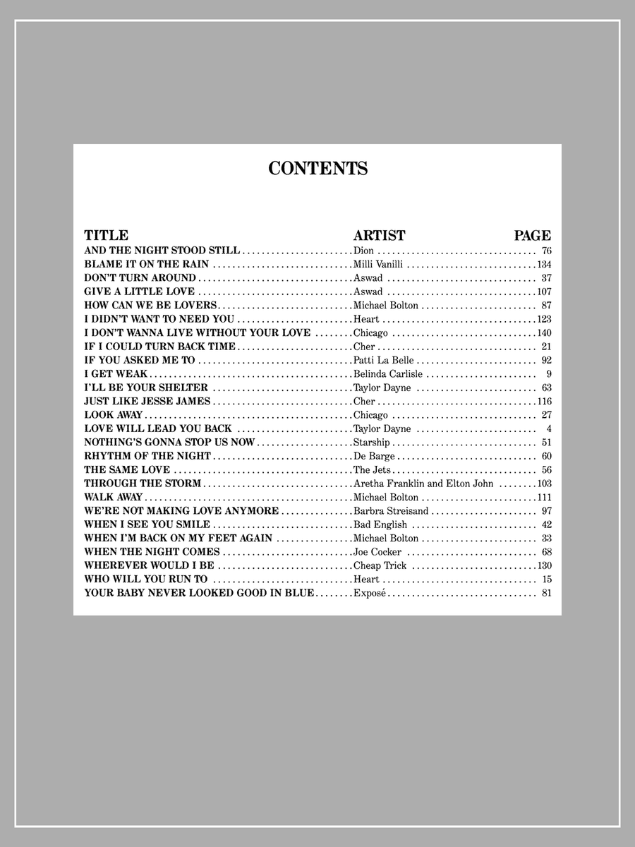 Nothing's Gonna Stop Us Now and the Hit Songs of Diane Warren, Volume 1 Piano, Vocal, Guitar scores gallery preview page 2