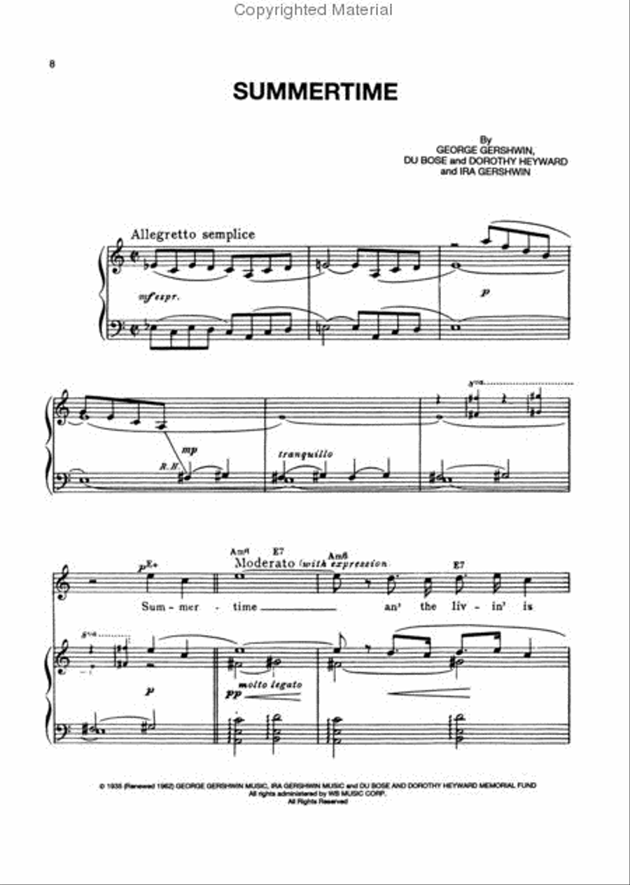Porgy and Bess Piano, Vocal, Guitar scores gallery preview page 3