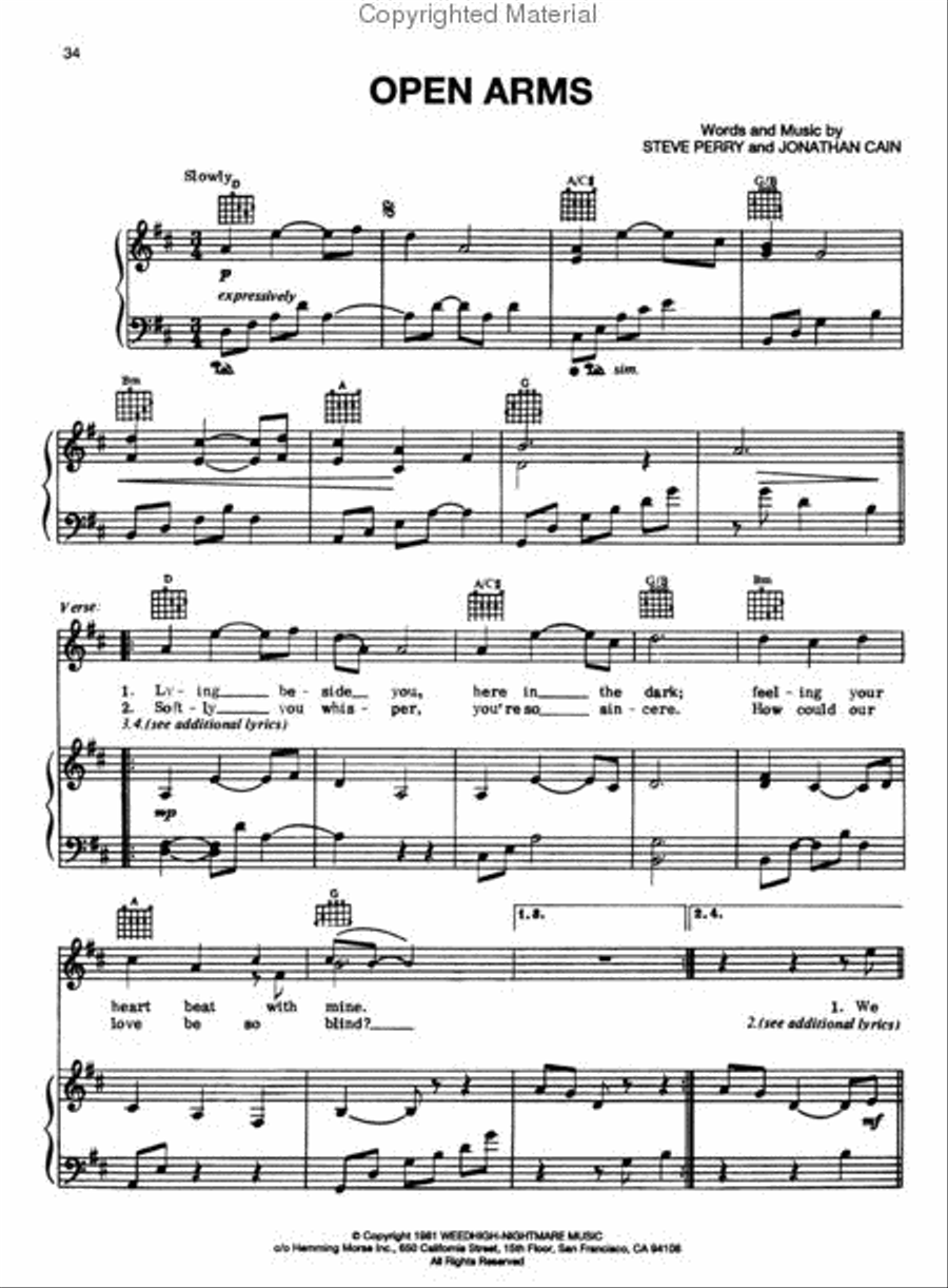The New Best of Journey Piano, Vocal, Guitar scores gallery preview page 3