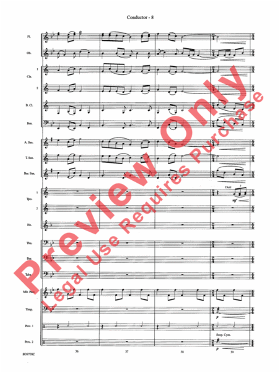 Cantique de Noel (O Holy Night) Concert Band scores gallery preview page 10