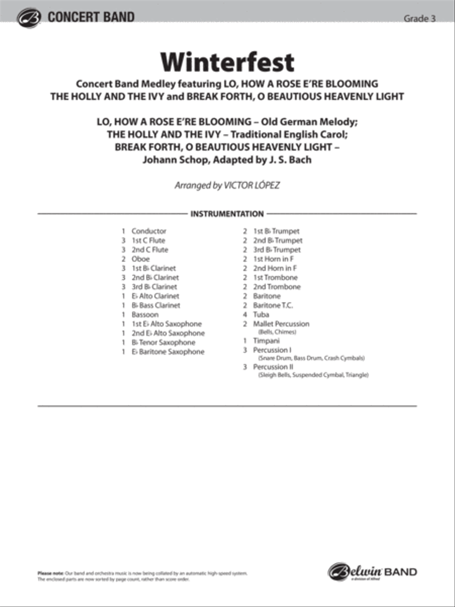 Winterfest Concert Band scores gallery preview page 2