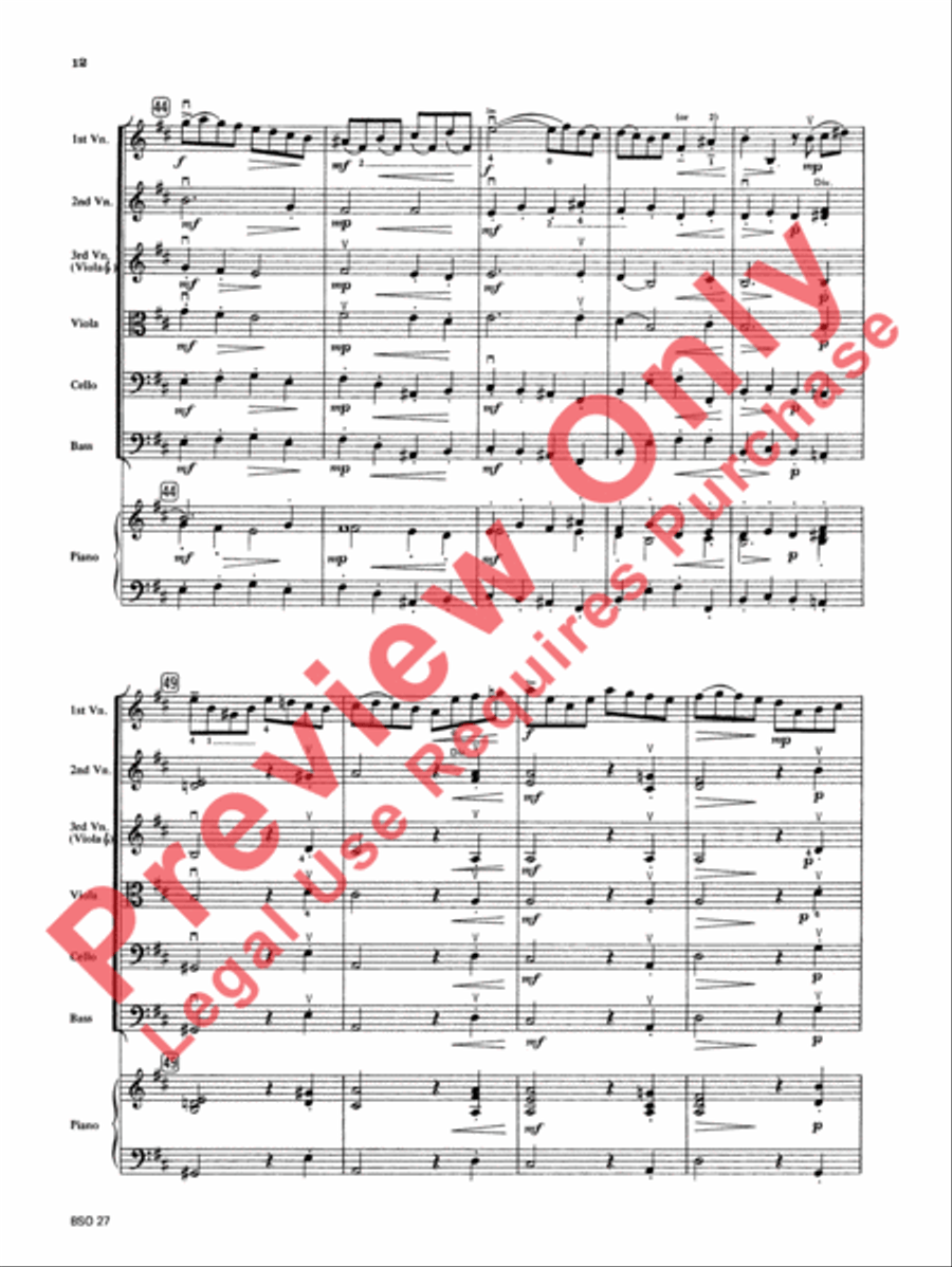 Chamber Suite in D Chamber Suite in D String Orchestra scores gallery preview page 13