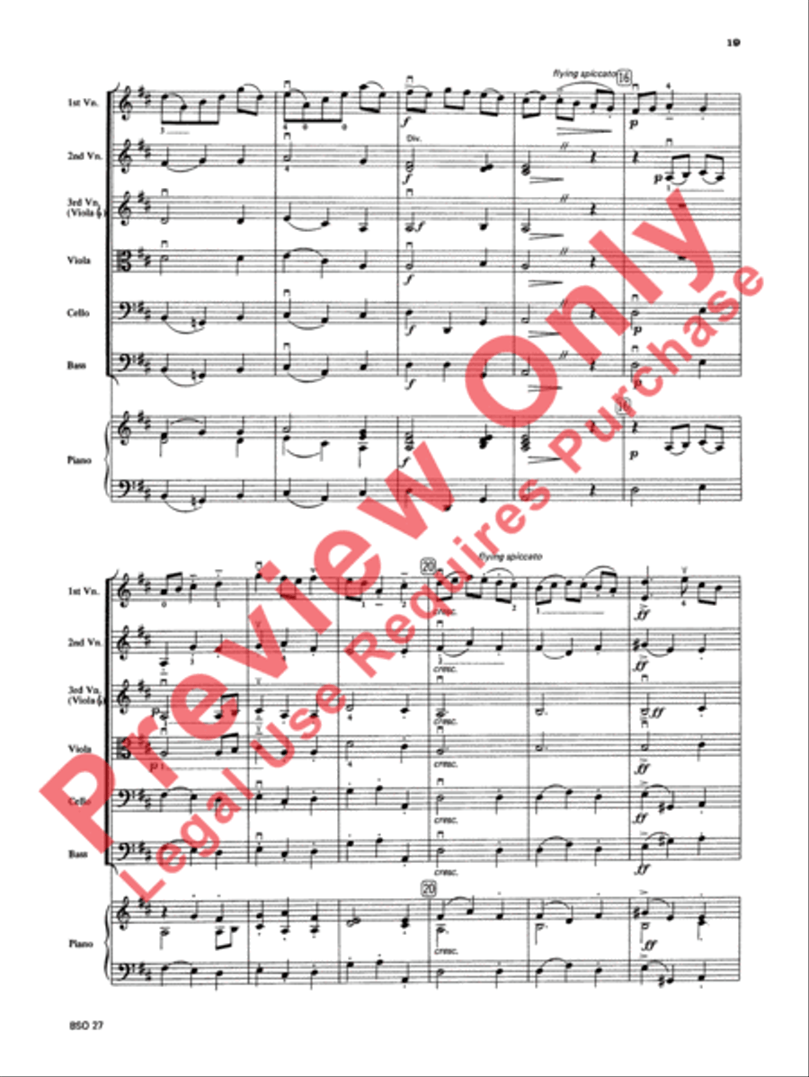 Chamber Suite in D Chamber Suite in D String Orchestra scores gallery preview page 20
