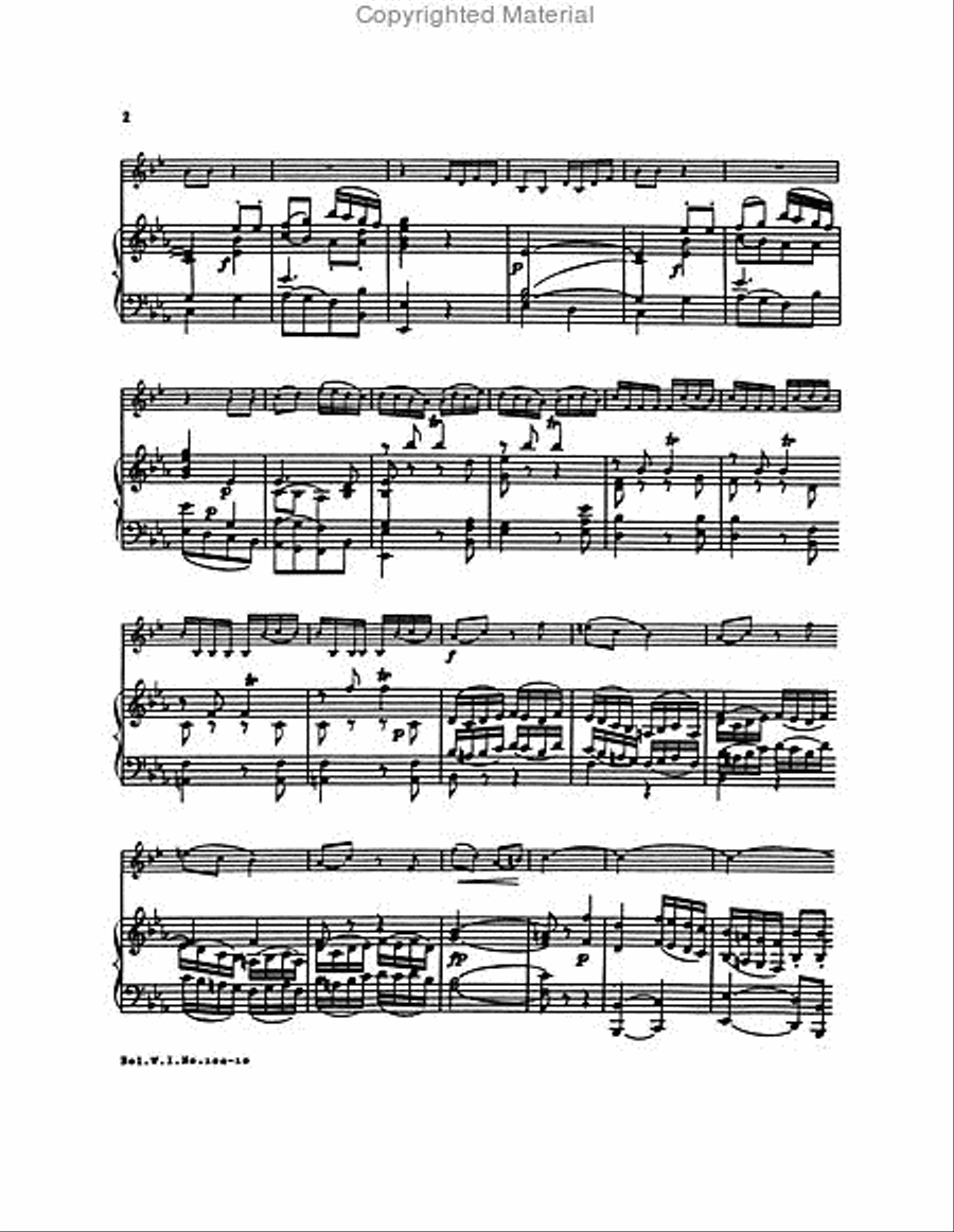 Allegro from Mozart's Horn Quintet Brass Quintet scores gallery preview page 3