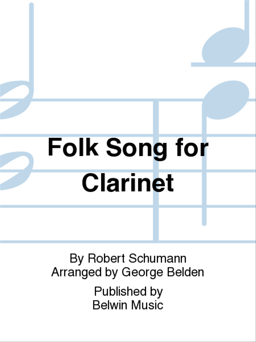 Folk Song for Clarinet B-Flat Clarinet scores gallery preview page 1