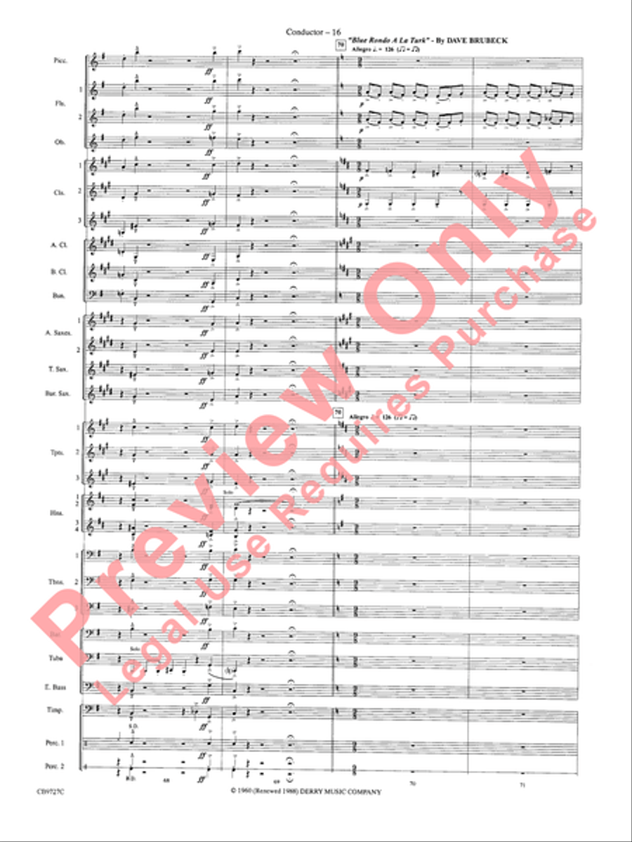 Dave Brubeck: It's About Time Concert Band scores gallery preview page 19