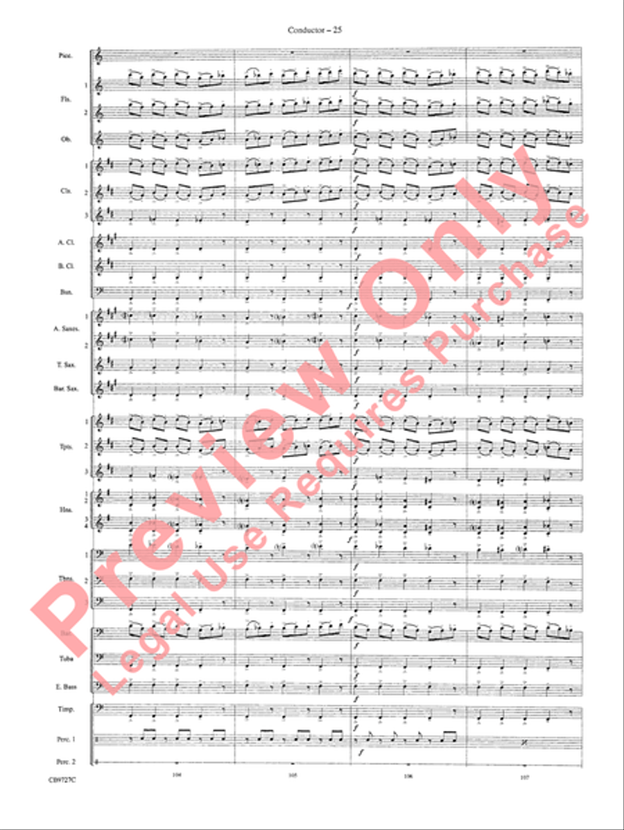 Dave Brubeck: It's About Time Concert Band scores gallery preview page 28