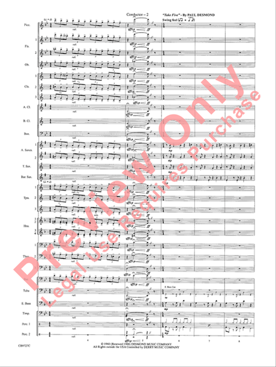 Dave Brubeck: It's About Time Concert Band scores gallery preview page 5