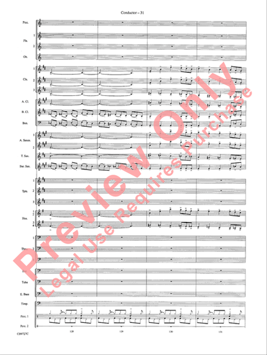 Dave Brubeck: It's About Time Concert Band scores gallery preview page 34