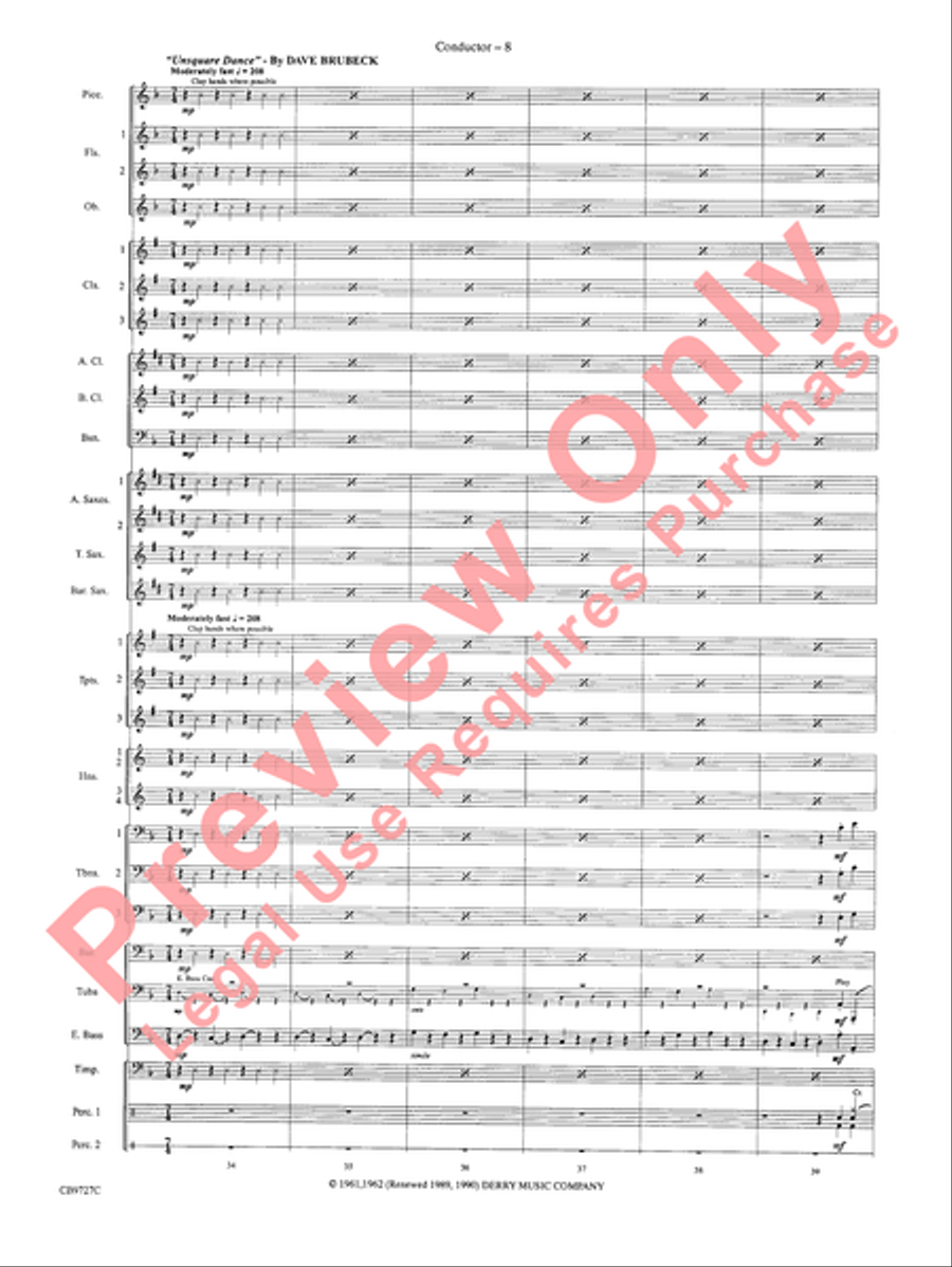Dave Brubeck: It's About Time Concert Band scores gallery preview page 11
