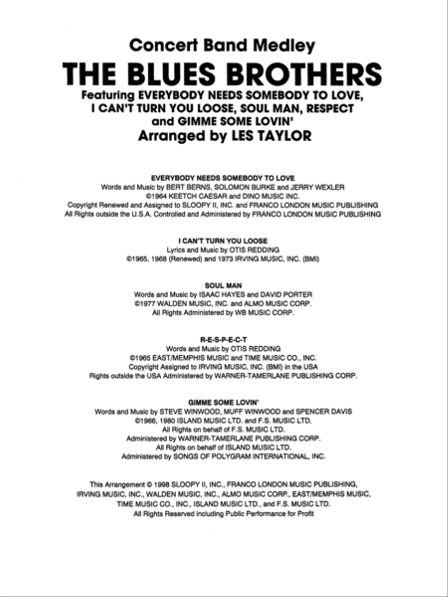 The Blues Brothers Concert Band scores gallery preview page 3