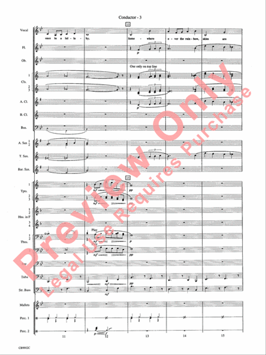 Over the Rainbow Over the Rainbow Concert Band scores gallery preview page 6