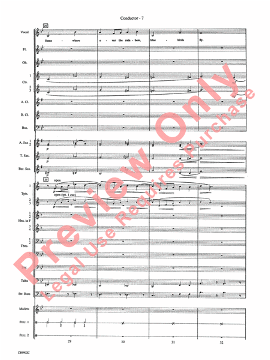 Over the Rainbow Over the Rainbow Concert Band scores gallery preview page 10
