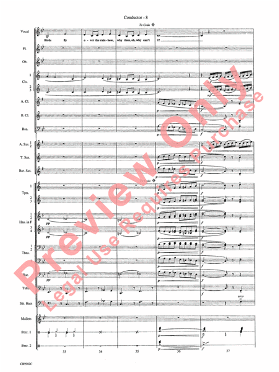 Over the Rainbow Over the Rainbow Concert Band scores gallery preview page 11