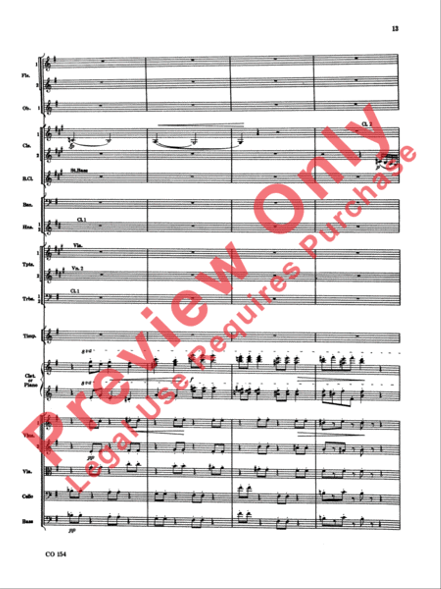 Nutcracker Ballet, Set I (Dance of the Sugar Plum Fairy and Waltz of the Flowers) Full Orchestra scores gallery preview page 14