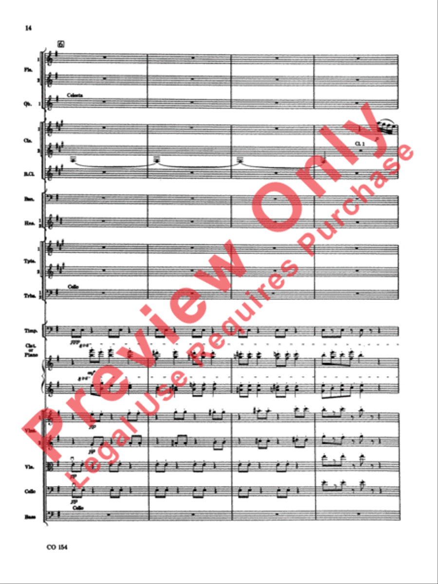 Nutcracker Ballet, Set I (Dance of the Sugar Plum Fairy and Waltz of the Flowers) Full Orchestra scores gallery preview page 15