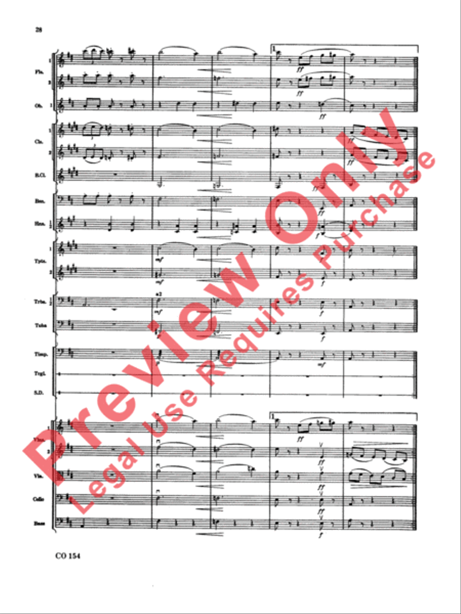 Nutcracker Ballet, Set I (Dance of the Sugar Plum Fairy and Waltz of the Flowers) Full Orchestra scores gallery preview page 29