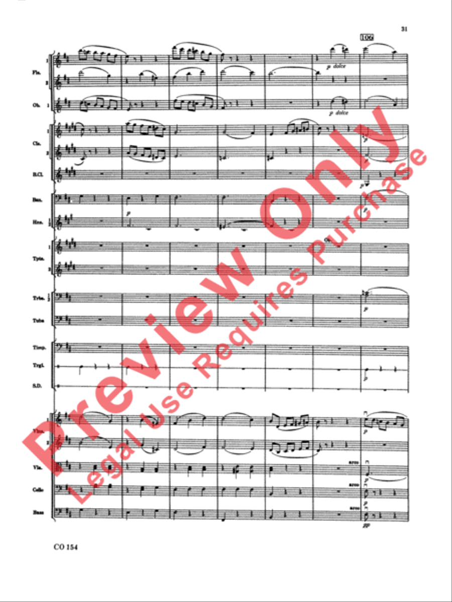 Nutcracker Ballet, Set I (Dance of the Sugar Plum Fairy and Waltz of the Flowers) Full Orchestra scores gallery preview page 32