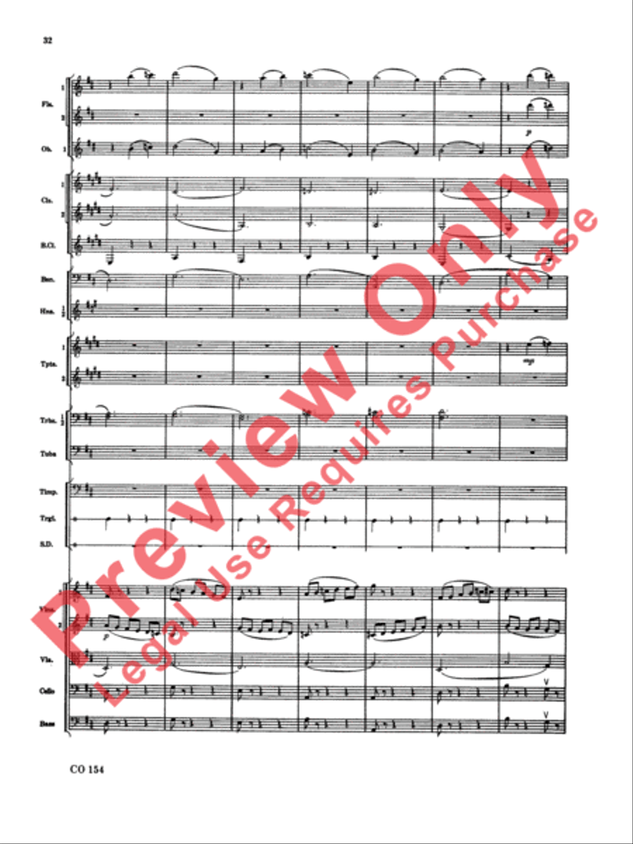 Nutcracker Ballet, Set I (Dance of the Sugar Plum Fairy and Waltz of the Flowers) Full Orchestra scores gallery preview page 33