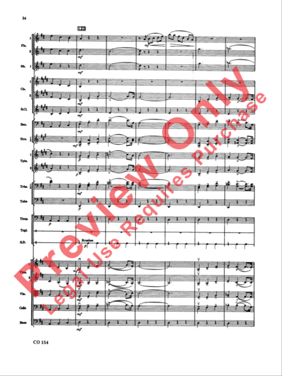 Nutcracker Ballet, Set I (Dance of the Sugar Plum Fairy and Waltz of the Flowers) Full Orchestra scores gallery preview page 35