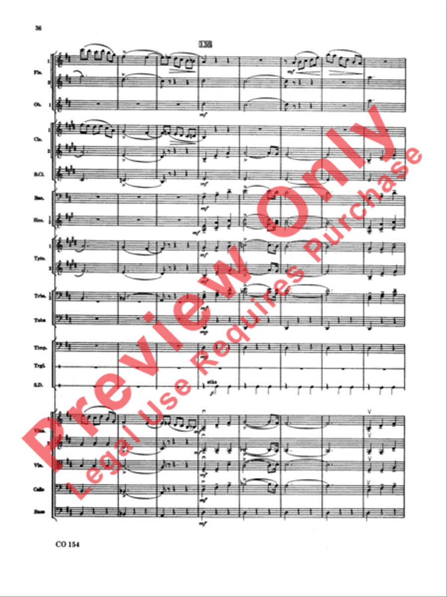 Nutcracker Ballet, Set I (Dance of the Sugar Plum Fairy and Waltz of the Flowers) Full Orchestra scores gallery preview page 37