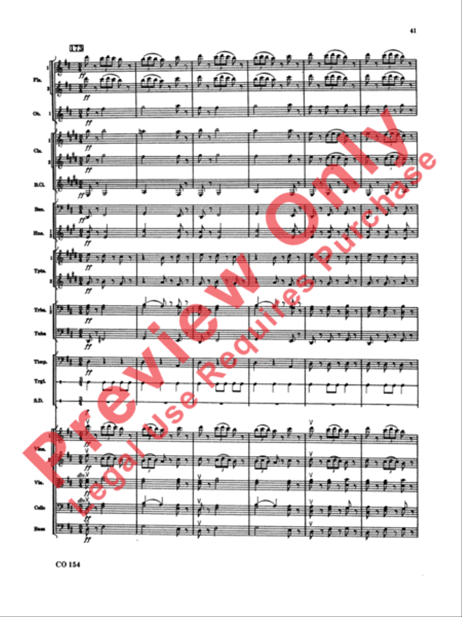Nutcracker Ballet, Set I (Dance of the Sugar Plum Fairy and Waltz of the Flowers) Full Orchestra scores gallery preview page 42