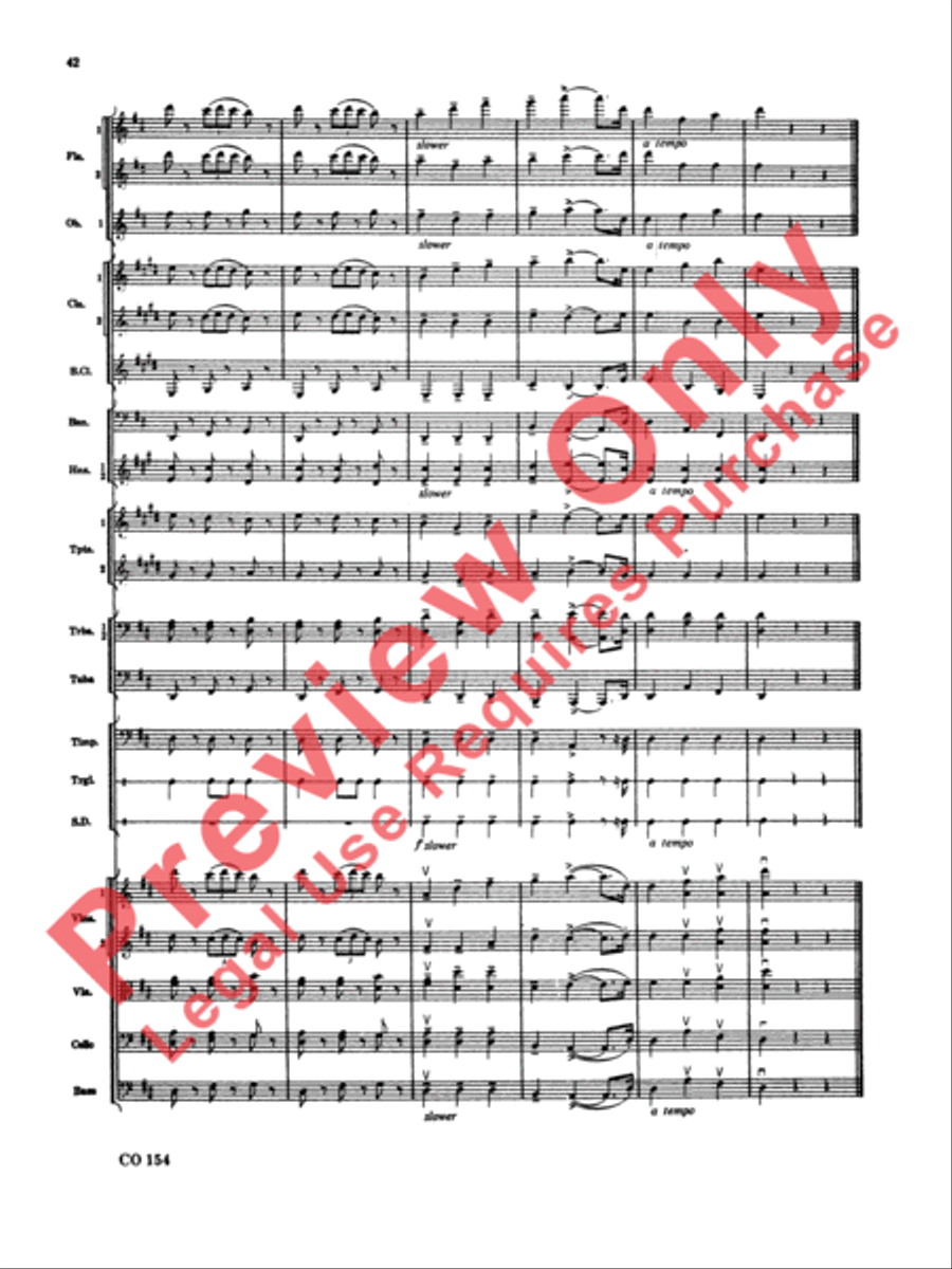 Nutcracker Ballet, Set I (Dance of the Sugar Plum Fairy and Waltz of the Flowers) Full Orchestra scores gallery preview page 43