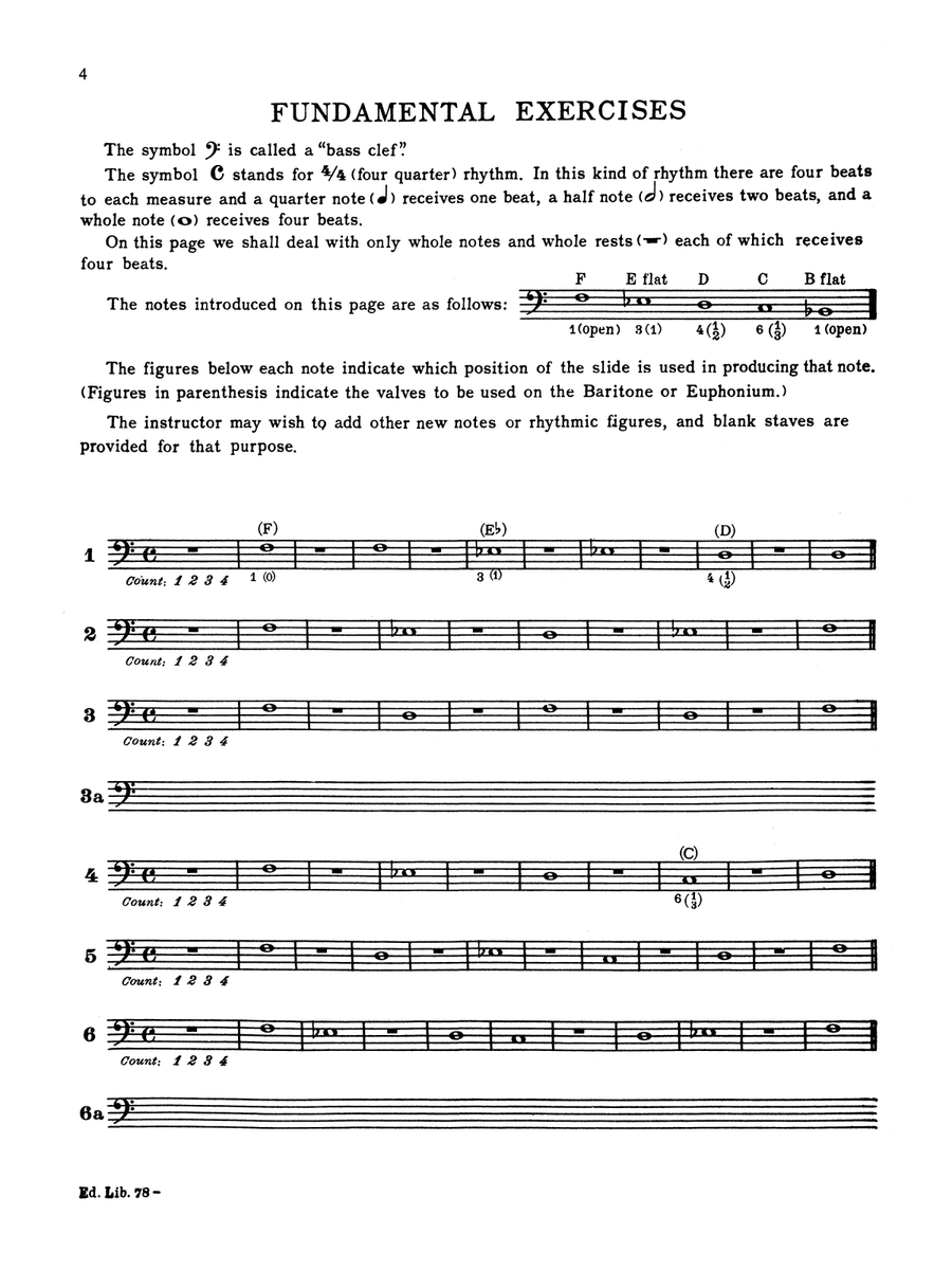 Cimera - Hovey Method for Trombone and Baritone, Book 1 Baritone Horn scores gallery preview page 4