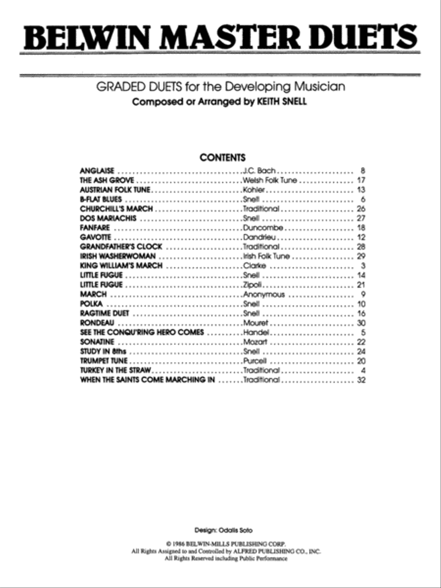Belwin Master Duets (Trumpet), Volume 1 Trumpet Duet scores gallery preview page 2