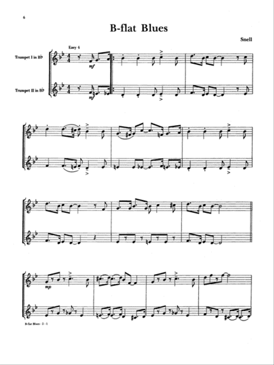Belwin Master Duets (Trumpet), Volume 1 Trumpet Duet scores gallery preview page 4