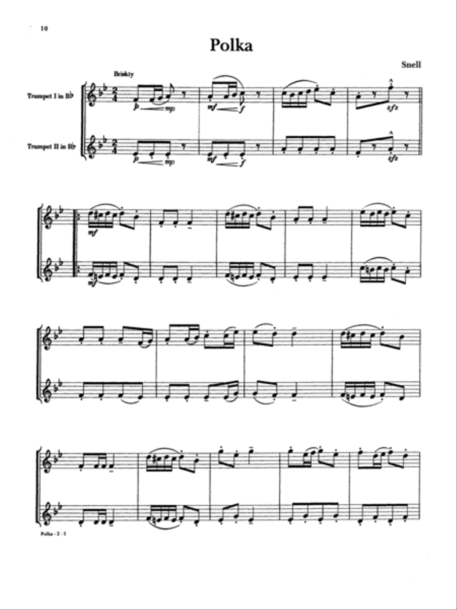 Belwin Master Duets (Trumpet), Volume 1 Trumpet Duet scores gallery preview page 5