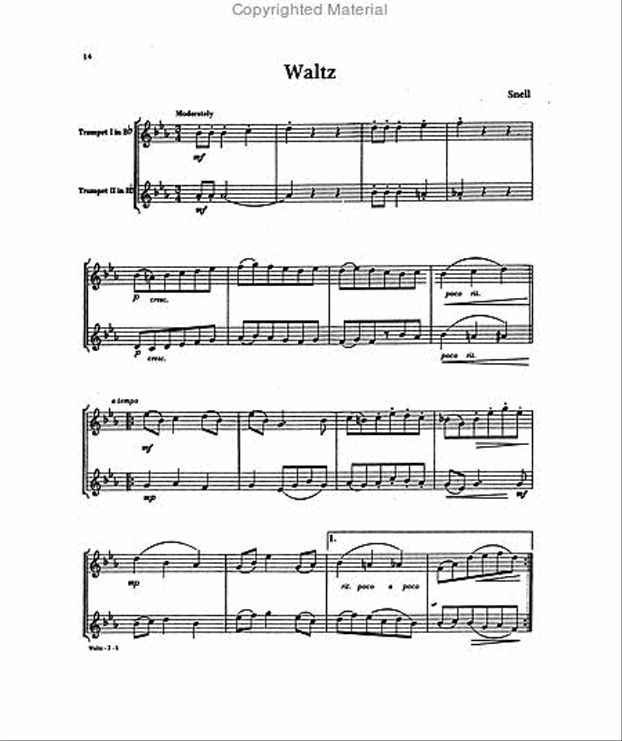 Belwin Master Duets (Trumpet), Volume 1 Trumpet Duet scores gallery preview page 5
