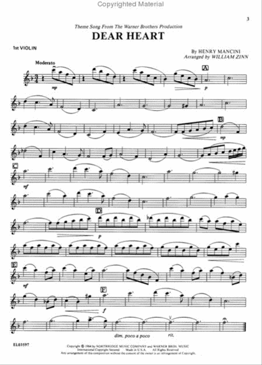 Henry Mancini for Strings, Volume 1 String Orchestra scores gallery preview page 2