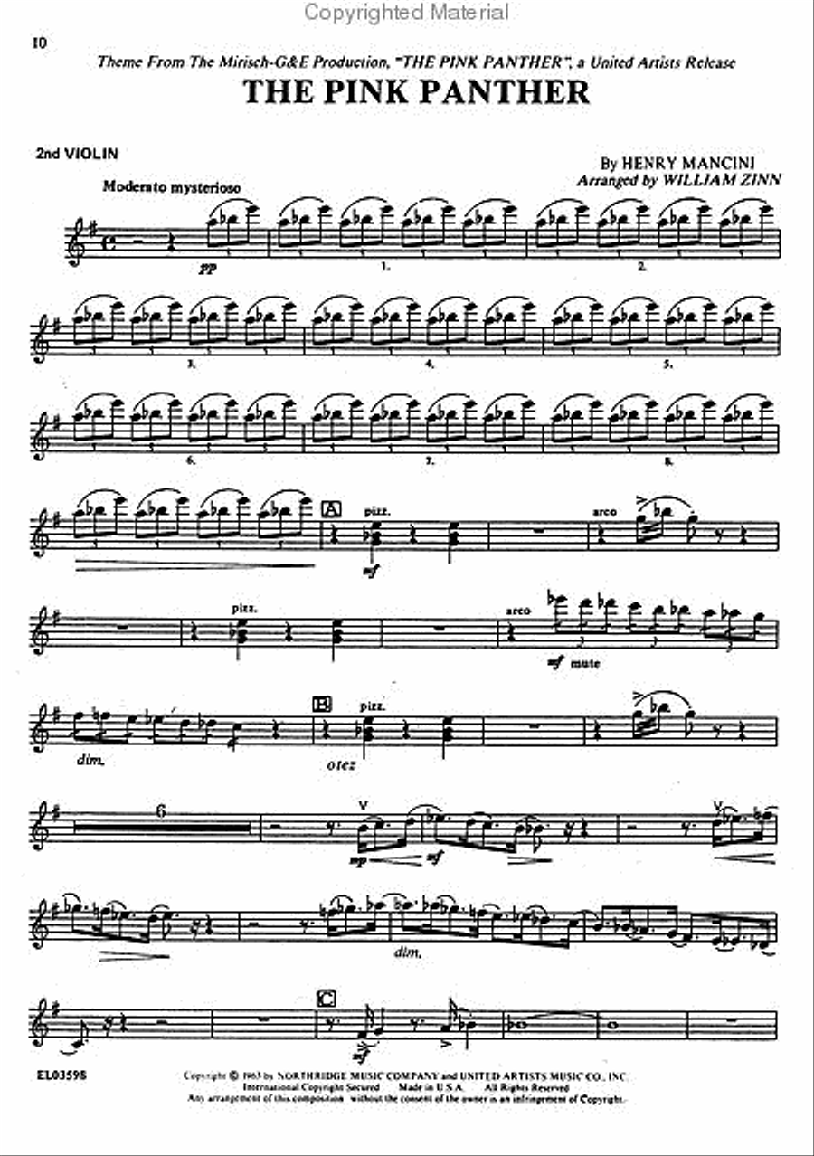 Henry Mancini for Strings, Volume 1 String Orchestra scores gallery preview page 3