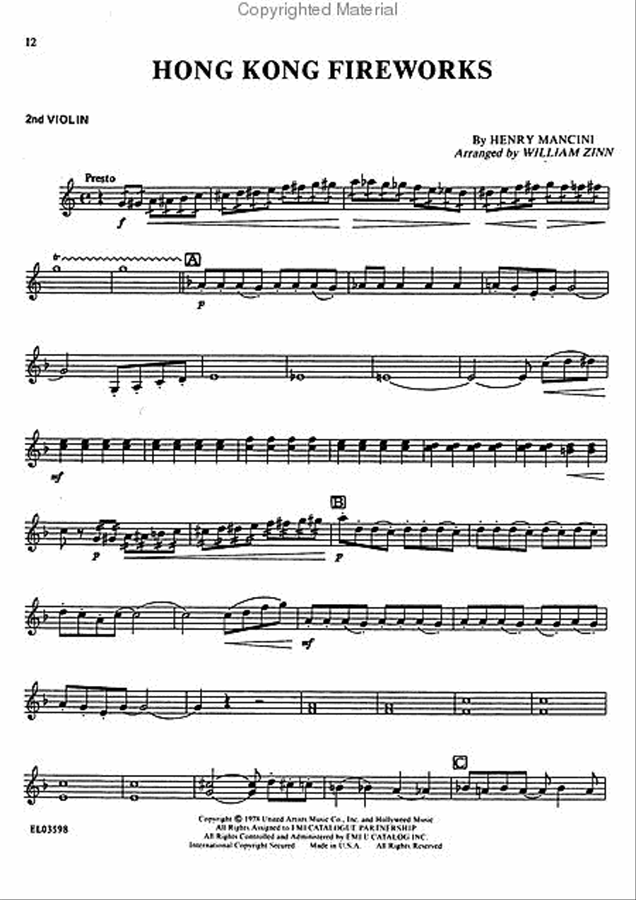 Henry Mancini for Strings, Volume 1 String Orchestra scores gallery preview page 4