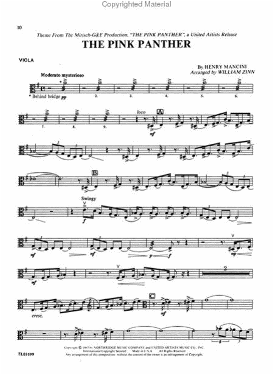 Henry Mancini for Strings, Volume 1 String Orchestra scores gallery preview page 4