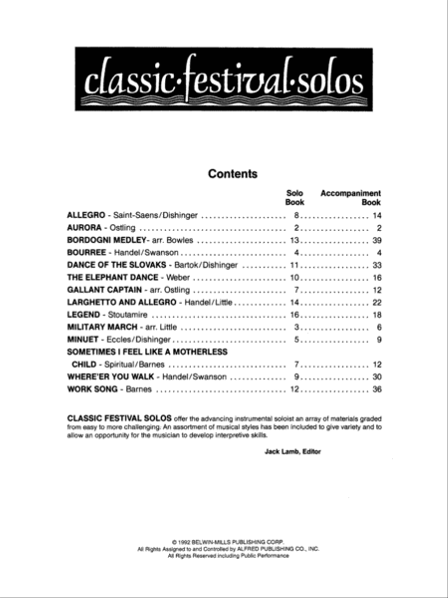 Classic Festival Solos (Tuba), Volume 1 Tuba scores gallery preview page 2